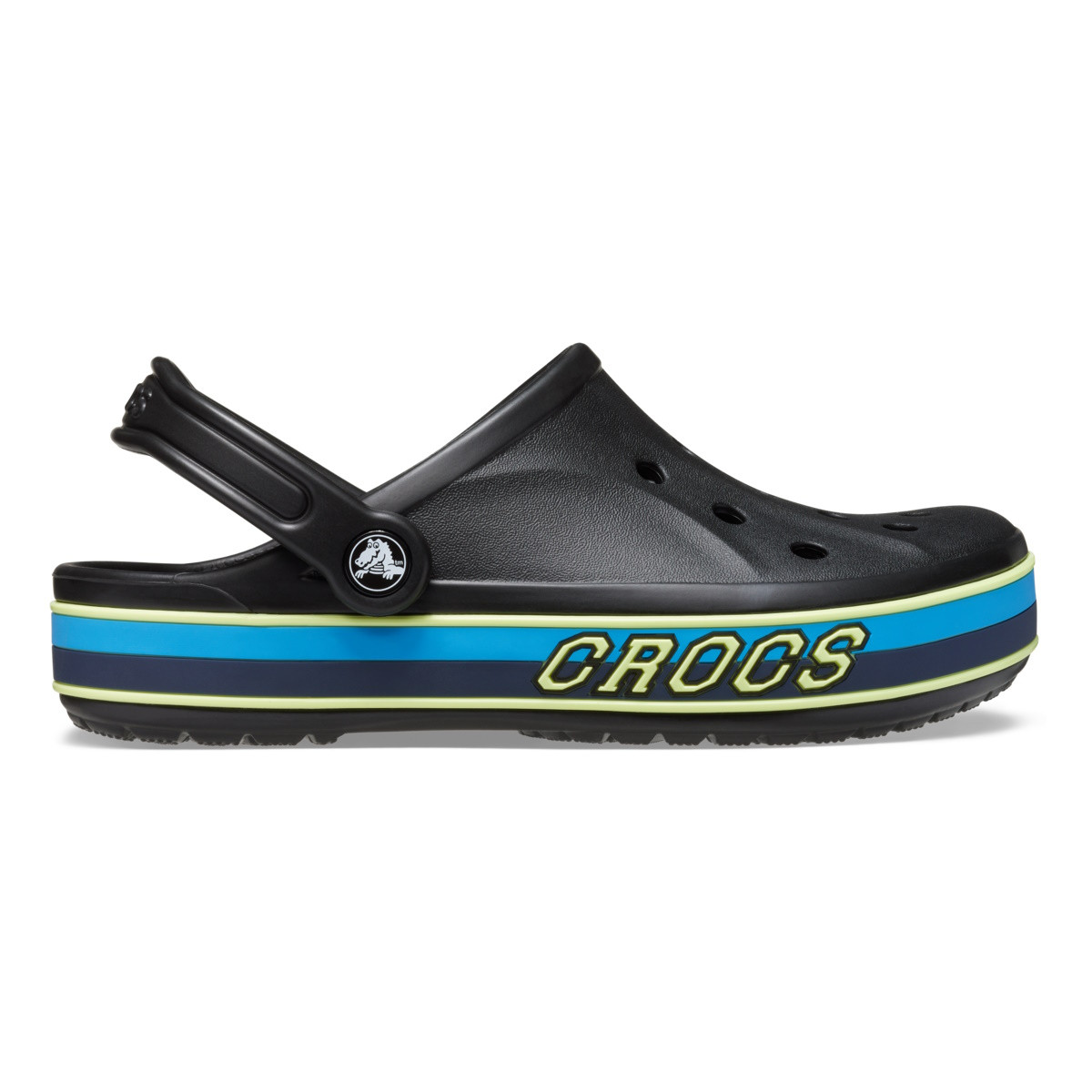 Saboti Crocs Toddler Bayaband Sport Band Clog Negru - Black/Multi - imagine 8